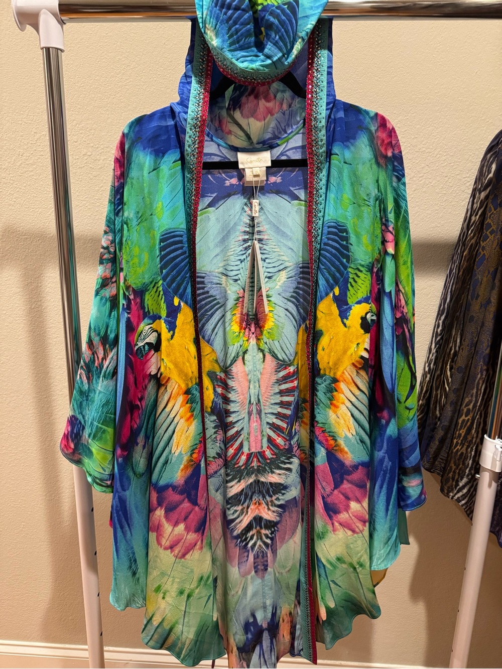 NWT $699 CAMILLA Age of Asteria, Kimono with Hood! Sz OS